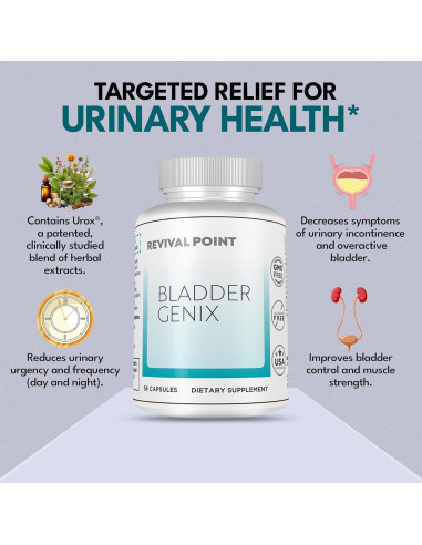 Suplemento Bladdergenix con UROX para Control de Vejiga 59g