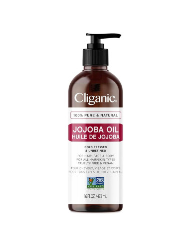 Aceite de Jojoba Cliganic 100% Puro 473ml Sin Refino