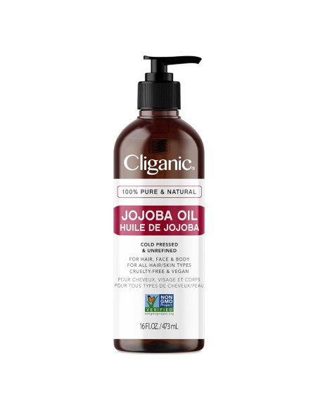 Aceite de Jojoba Cliganic 100% Puro 473ml Sin Refino