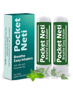 Inhalador de Sal Rosa del Himalaya Basic Vigor - Aromaterapia 2 Piezas