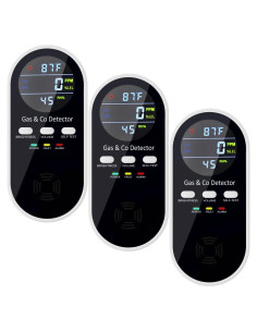 Detector de Monóxido de Carbono y Gas CHENGHEM 4 en 1 Enchufable