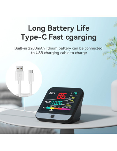 Monitor de Calidad del Aire Hamos DM306 13 en 1 Portátil