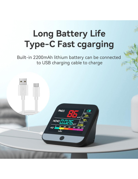 Monitor de Calidad del Aire Hamos DM306 13 en 1 Portátil