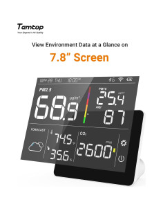 Monitor de Calidad del Aire Temtop M100-US 8-en-1 CO2 PM2.5 2