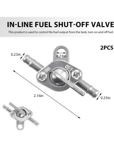 Válvula de Grifo de Tanque de Combustible FSTURIOS 6mm 2 PCS 2