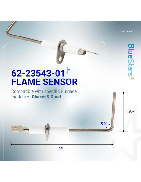 Sensor de Llama BlueStars 62-23543-01 Paquete de 2 para Hornos