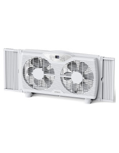 Ventilador de Ventana Shinic 80W, 3 Velocidades, Reversible, 60.4-94 cm