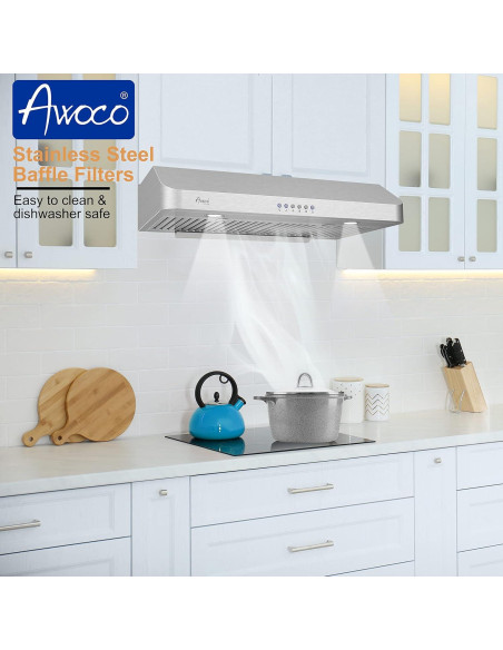 Campana Extractora Bajo Gabinete Awoco AWOCO-RH 30" 900 CFM