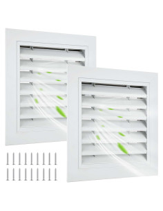 Ventilación de Tejado Gisafai 30.48x30.48 cm Blanca - 2 Pcs