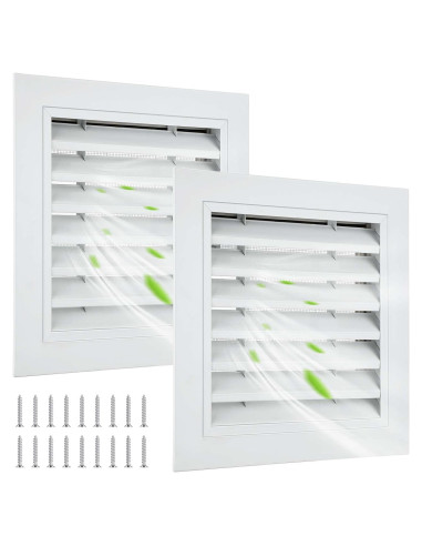 Ventilación de Tejado Gisafai 30.48x30.48 cm Blanca - 2 Pcs