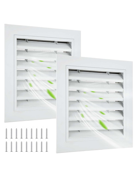 Ventilación de Tejado Gisafai 30.48x30.48 cm Blanca - 2 Pcs
