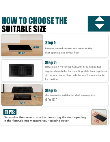 Registro de Piso VOISEN 29.2x14 cm Acero Negro 2 Piezas