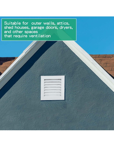 Ventilación de Tejado Gisafai 30.48x30.48 cm Blanca - 2 Pcs