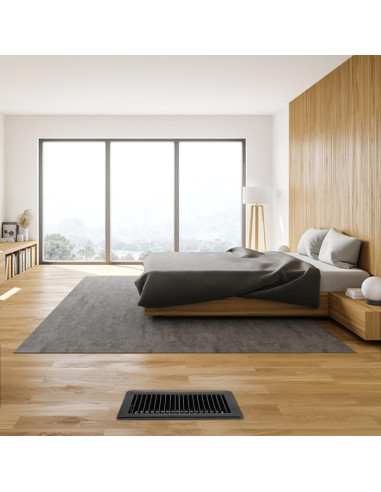 Registro de Piso VOISEN 29.2x14 cm Acero Negro 2 Piezas