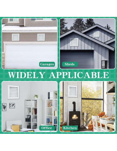 Ventilación de Tejado Gisafai 30.48x30.48 cm Blanca - 2 Pcs