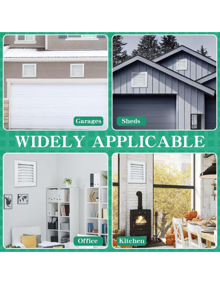 Ventilación de Tejado Gisafai 30.48x30.48 cm Blanca - 2 Pcs