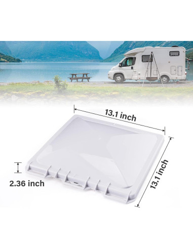 Cubierta de Ventilación de Techo para RV HOMEE 33x33cm Blanca