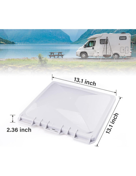 Cubierta de Ventilación de Techo para RV HOMEE 33x33cm Blanca