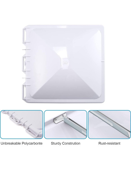 Cubierta de Ventilación de Techo para RV HOMEE 33x33cm Blanca