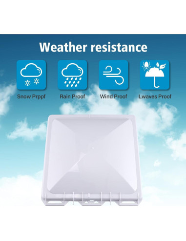 Cubierta de Ventilación de Techo para RV HOMEE 33x33cm Blanca