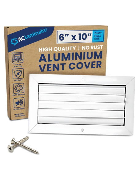 Rejilla de Ventilación de Aluminio 6x10 LAMINAIRE - Ajustable