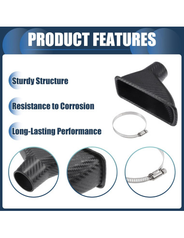 Conducto de Aire de Freno INFINAUTO Frontal 16.8x6.4cm