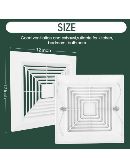 Cubierta de Ventilador de Extractor de Baño Gloss-1P 30x30 cm