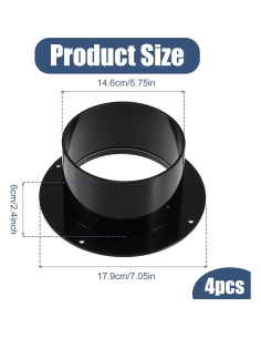 Conector de Ducto de 15 cm MAQUITA - Paquete de 4 ABS 2