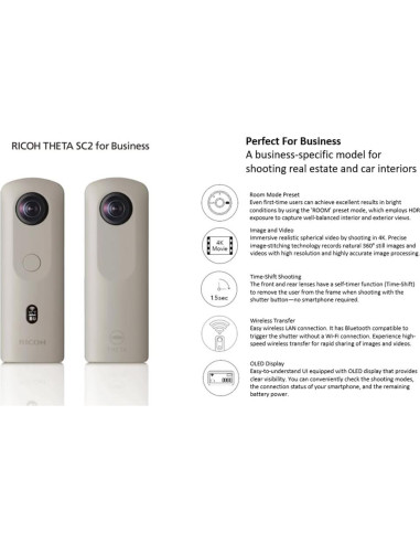 Cámara 360 RICOH Theta SC2 Empresarial 5.2K 4K