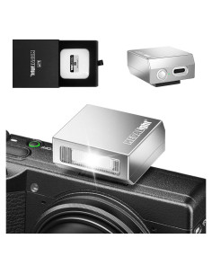 Flash Mini F1s Aluminio MEDALight para Cámaras DSLR Plata