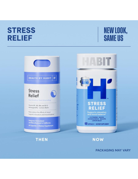 Suplemento Alivio del Estrés HABIT 60 Cápsulas Veganas