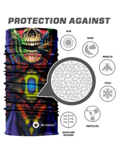 Máscara Facial Calavera Gaiter Cuello 100% Poliéster 2