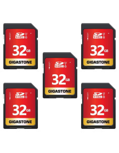 GIGASTONE 32GB Paquete de 5 Tarjetas SD UHS-I Clase 10 Alta Velocidad