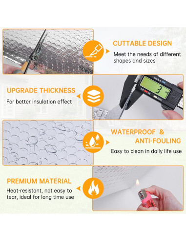 Aislante Reflectante Doble LSGCQ 60 cm x 3.05 m para Ventanas