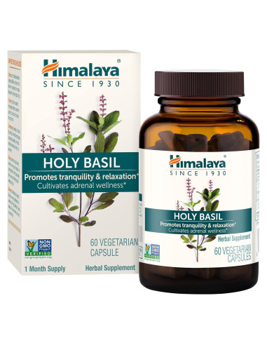 Suplemento Herbal Albahaca Sagrada Himalaya Tulsi 720 mg 60 Cápsulas