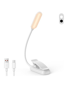 Luz de Lectura LED Recargable IOHFOI con Clip y 3 Modos