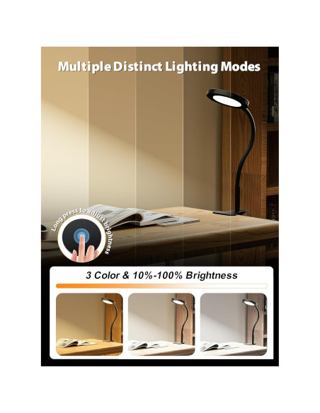 Lámpara de Lectura Clip deeloop CL-HT6102C 450LM Regulable