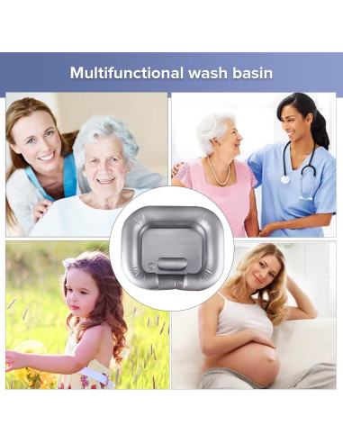 Bañera Inflable para Lavado de Cabello Cehim Plata 61x50x20 cm