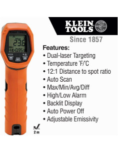 Termómetro Infrarrojo Dual Laser Klein Tools IR5 12:1 2