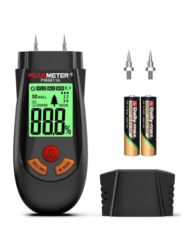 Medidor de Humedad de Madera PEAKMETER PM6811A LCD