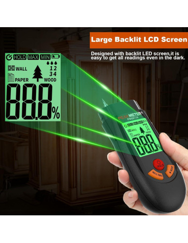 Medidor de Humedad de Madera PEAKMETER PM6811A LCD