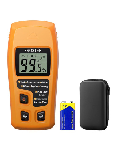 Medidor de Humedad de Madera Proster PST050 - Digital, Preciso, Pantalla LCD