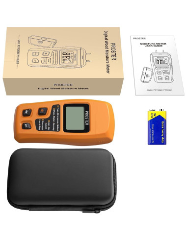Medidor de Humedad de Madera Proster PST050 - Digital, Preciso, Pantalla LCD
