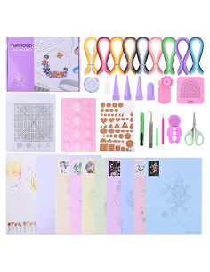 Kit de Papel Quilling YURROAD 900 Piezas 5mm con Herramientas