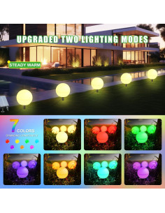 Luces Solares Auidum YS001 para Jardín, Paquete de 5, IP65 2