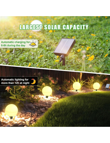 Luces Solares Auidum YS001 para Jardín, Paquete de 5, IP65