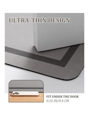 Alfombra de Baño Antideslizante Chakme Gris 61x46 cm