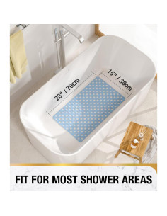 HITSLAM Alfombrilla de Baño Antideslizante 71x38cm Azul 2