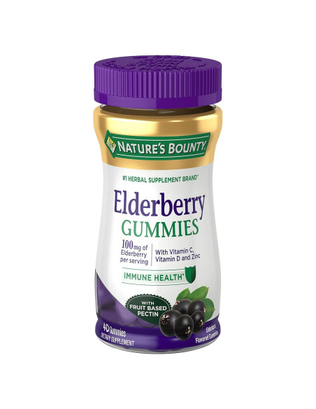 Gomitas de Saúco Nature's Bounty 40 Unidades Vitamina A C D E Zinc Gomitas de Saúco Nature's Bounty 40 Unidades Vitamina A C D E Zinc