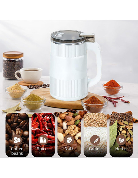 Molinillo de Café Eléctrico Nhsuzart 200W 500ml Acero Inoxidable